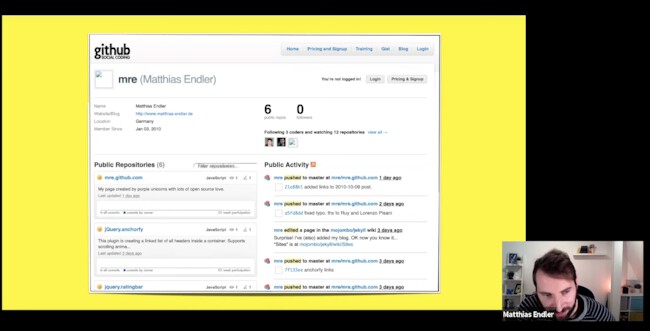 Github in 2010